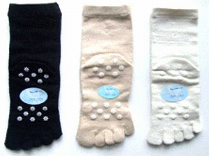 5 toe Silk Socks