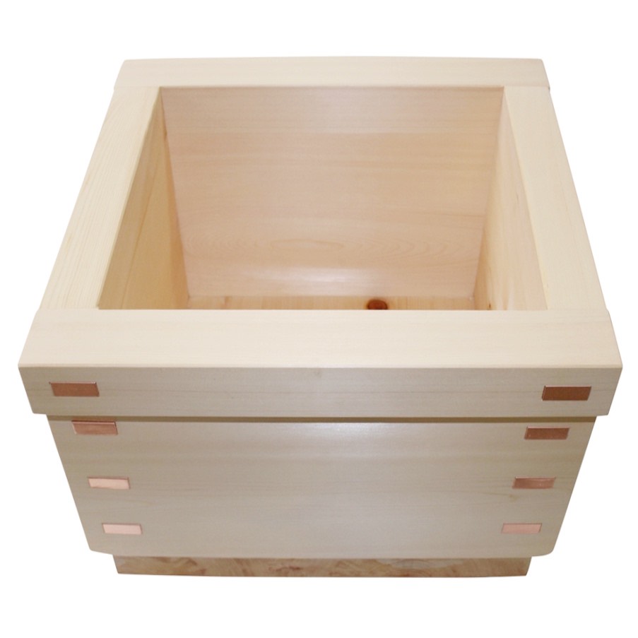 Box Type Hinoki Wooden Foot Bath Bowl