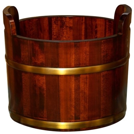 Sawara Wooden Foot Bath with handles - from Kiso “Made in Japan”