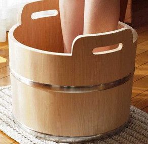 Sawara Wooden Foot Bath with handles
